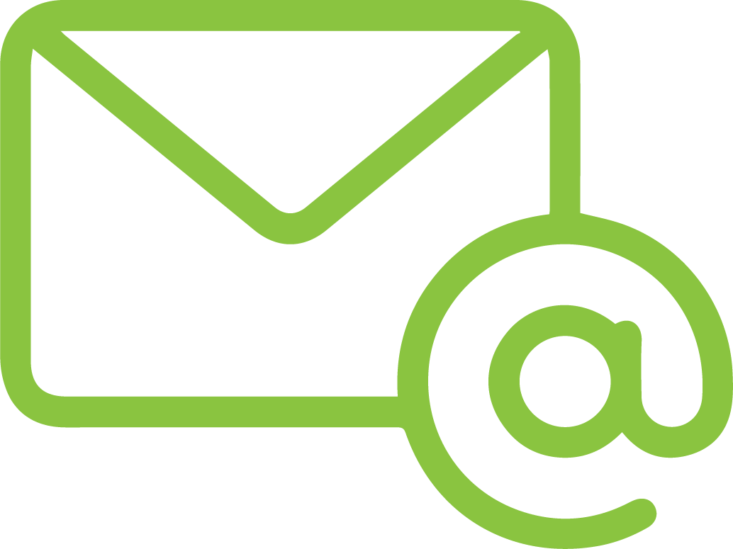 Green icon symbolizing email marketing.