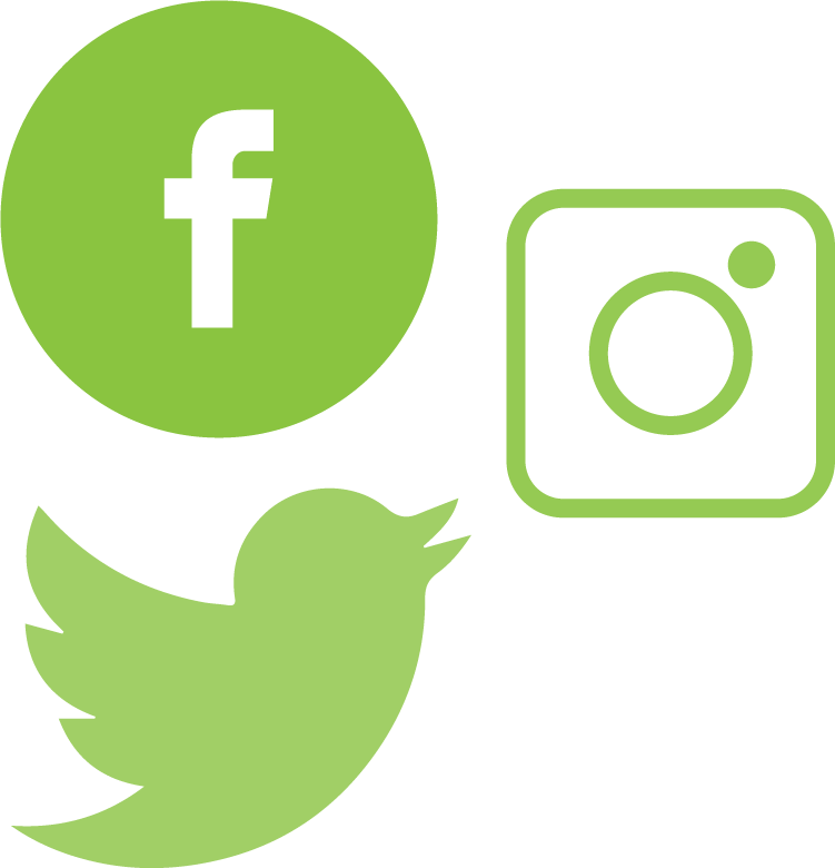 facebook twitter instagram icons - aassociation on social media marketing.