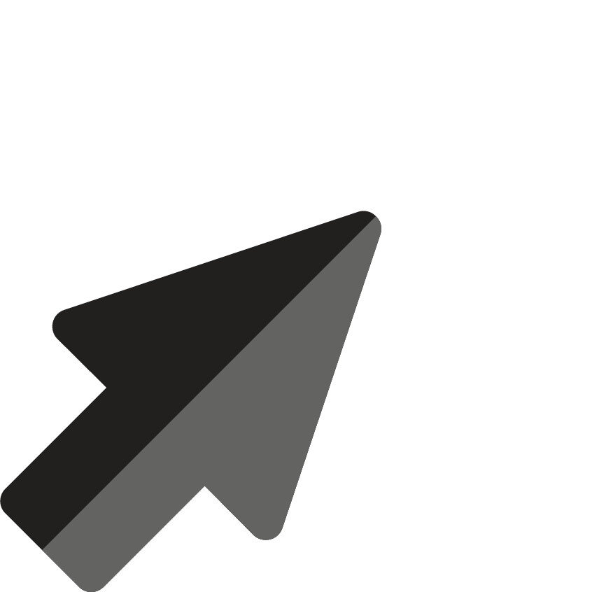 Illustration of an arrow pointing up in black and gray color.